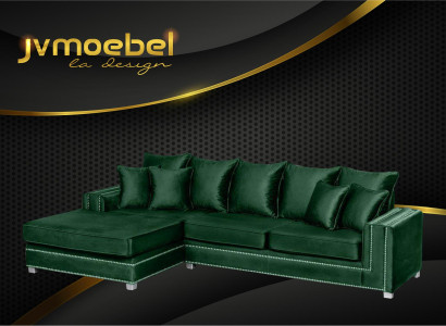 Corner sofa L-shape Textile Luxury Design Living landscape Upholstery Couch Couches Furniture
